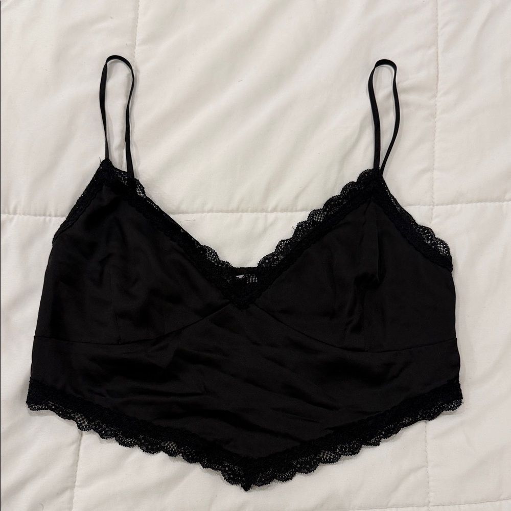 Black Lace Trim Camisole